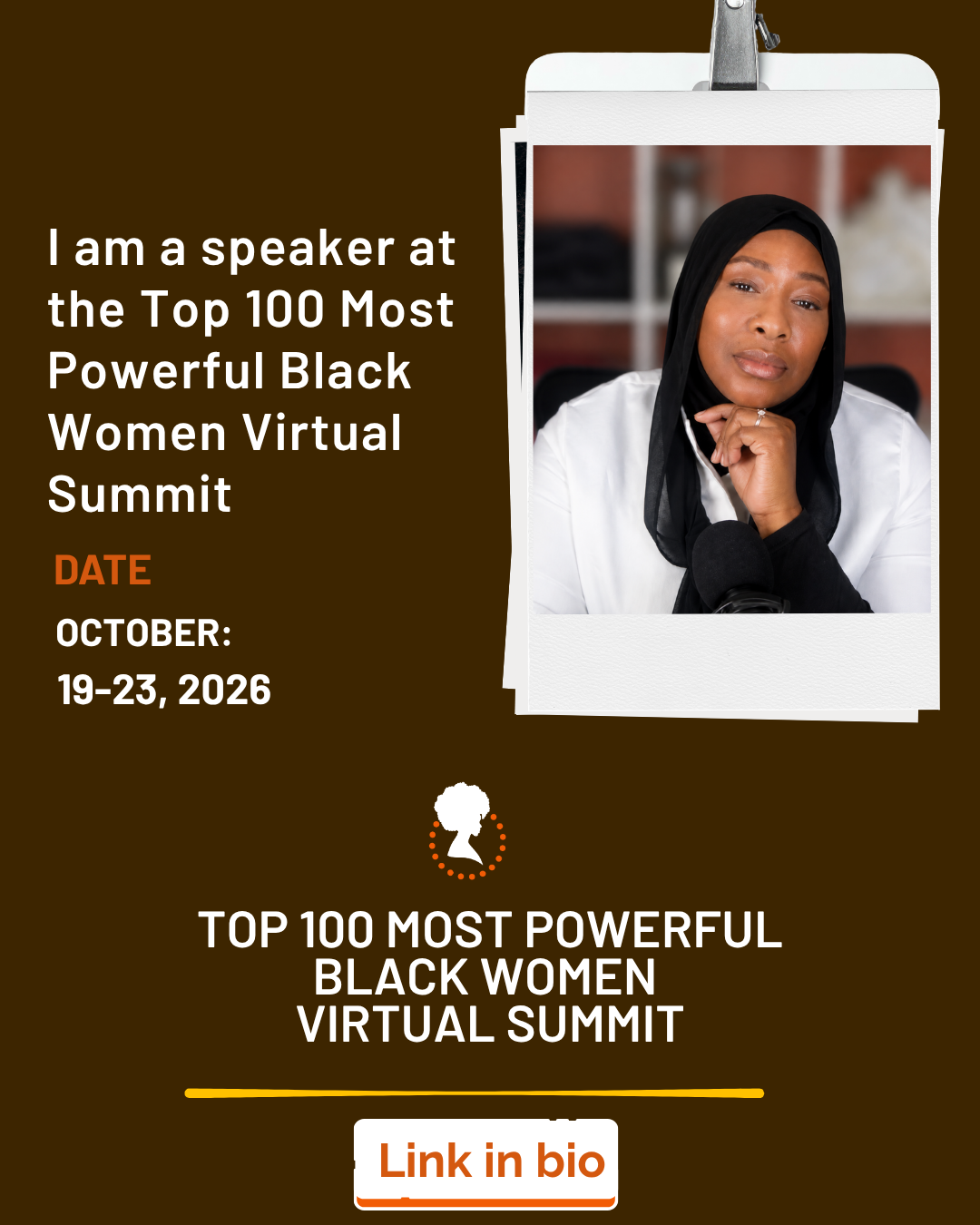 Cheryl Shaw — speaker at the Top 100 Most Powerful Black Women Virtual Summit, 19–23 October 2026